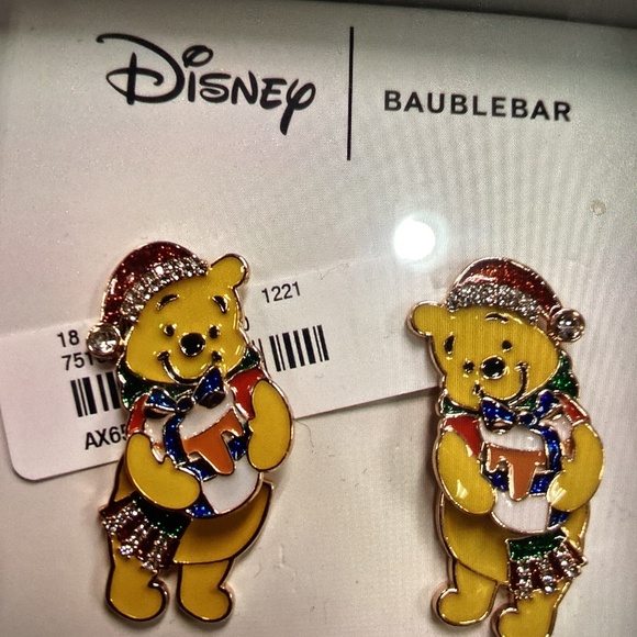 New Baulebar x Disney Christmas Winnie the Pooh Earrings - Picture 1 of 4